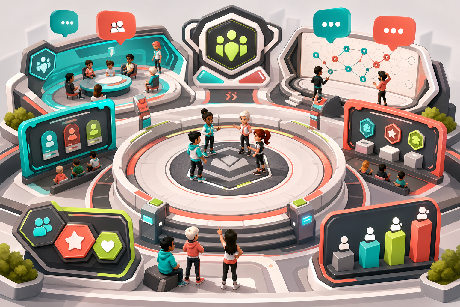 Digital community support and guidance hub